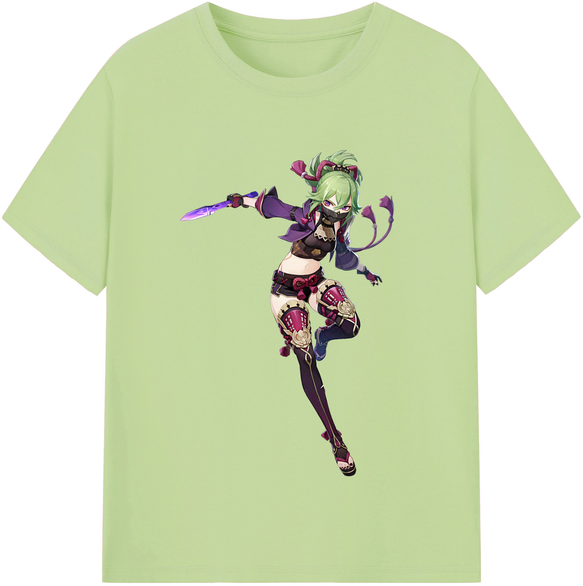 げんし神  久岐忍 くき しのぶ genshin Kuki Shinobu 綿100％半袖Tシャツ（フロントプリント）